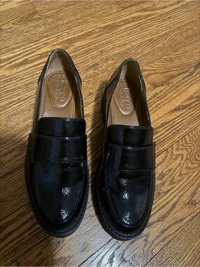 Franco Sarto | Women’s Black Patent Leather Penny Loafers | 7.5
